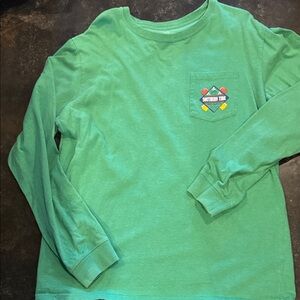 Southern Tide Kids Green Long Sleeve Shirt